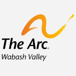 The Arc of the Wabash Valley (Front & Back) Design TA3 on a Port & Company® - Women's Core Fleece Pullover Hooded Sweatshirt Design