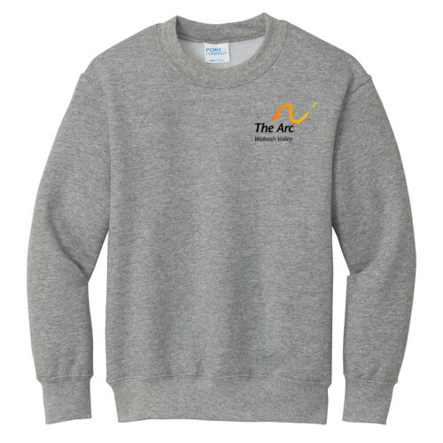 The Arc of the Wabash Valley (Front & Back) Design TA5 on a Port & Company® - Youth Core Fleece Crewneck Sweatshirt Thumbnail