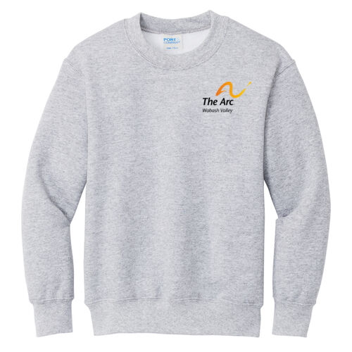 The Arc of the Wabash Valley (Front & Back) Design TA3 on a Port & Company® - Youth Core Fleece Crewneck Sweatshirt Thumbnail