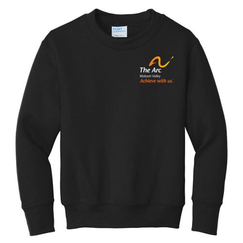  Arc of the Wabash Valley (Front & Back) Design TA4 on a Port & Company® - Youth Core Fleece Crewneck Sweatshirt Thumbnail